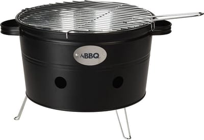 Draagbare Barbecue – Park Strand Balkon – Hoogte 200 Centimeter – Matzwart – 2 Handvaten