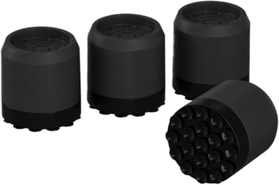 Wasmachine Antitrillingsmat - Stabilisatie Ondersteuning - Apparaten Dempen - Zuignap Pads - 14 x 14 x 9 cm - Donkergrijs