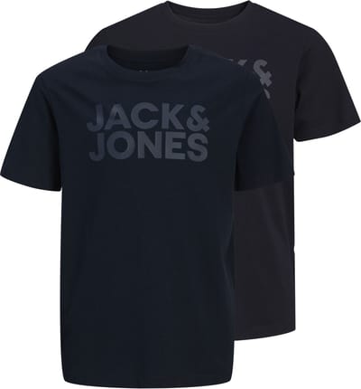 JACK&JONES - JJECORP LOGO TEE SS CN 2PK MP NOOS JNR - Jongens - T-shirts
