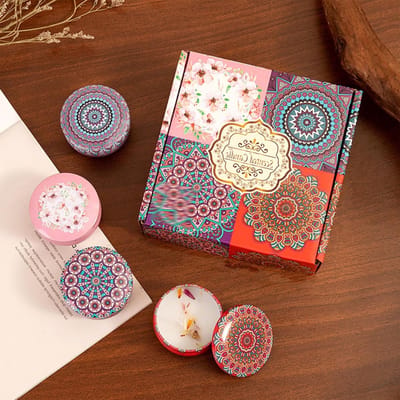 Set van 4 Geurkaarsen van Soja - 5ml Cadeauset voor Vrouwen, Ontspanning, Yoga en Stressverlichting, Duurzame Decoratie voor Thuis