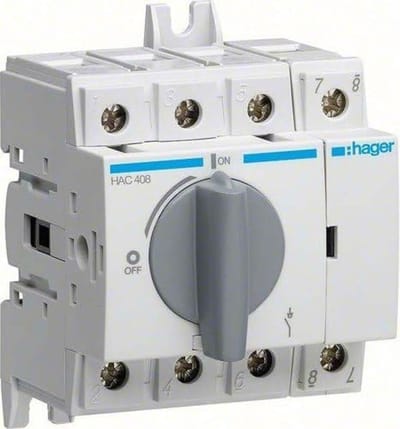 Hager HAC310 Hager HAC310, 380 - 415 V Lastscheidingsschakelaar 3-polig 100 A 415 V