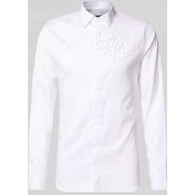 regular fit vrije tijd hemd met siersteentjes model 'CAMICIA'