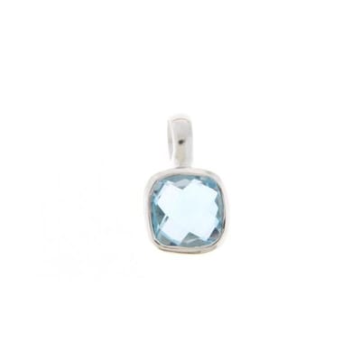 SilverGems Zilveren hanger met Blauwe Topaas edelsteen