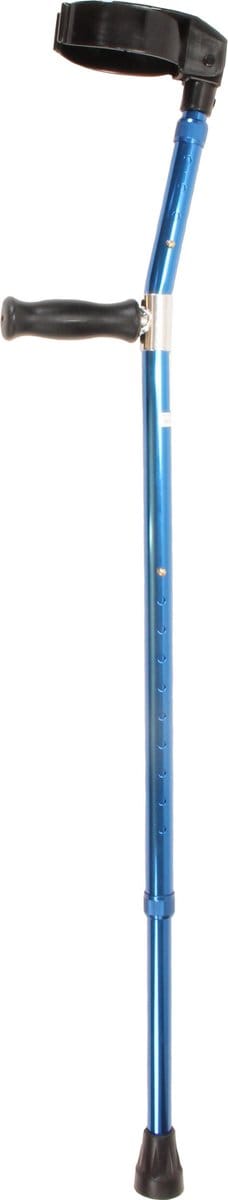 Premis Elleboogkruk met Ronde Handgreep – Verstelbaar 66–110 cm – Anti-Rammel – Gesloten Manchet – 130 kg – Inclusief Rubberen Dop