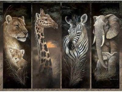 Puzzel Afrikaanse Dieren - Legpuzzel Volwassenen - Ontspannend Tijdverdrijf - 1000 Houten Stukjes - 75x50 cm - Meerkleurig