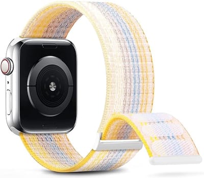 By Qubix - Geschikt voor Apple Watch bandje - Geschikt voor Apple Watch nylon sport loop bandje - Starlight multicolor - Extra sterke klittenbandsluiting - Geschikt voor Apple Watch 38mm / 40mm / 41mm / 42mm - nylon - bandje iWatch