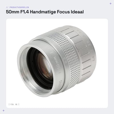 Dailygoods- Cameralens 50mm F1.4 - Handmatige Focus - Prime Lens - HD - Micro Four Thirds - Schokbestendig - Voor Landschap/Portret