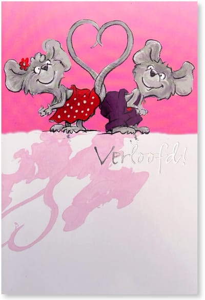 Aanstaand Huwelijk kaart - Verloofd! Wenskaart - 12 x 17 cm - gevouwen kaart Inclusief envelop