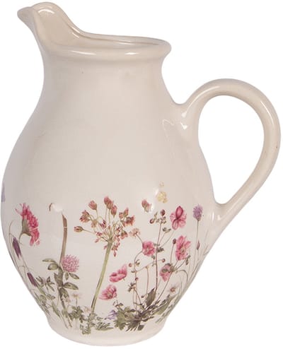 Clayre & Eef Decoratie Kan 21x16x25 cm Beige Keramiek