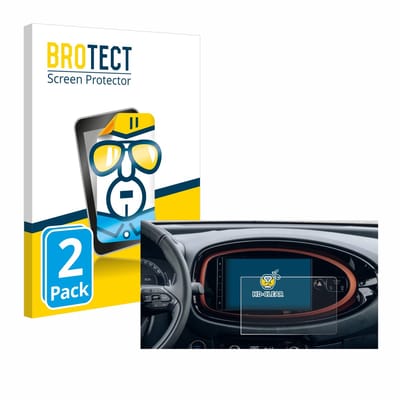 BROTECT - Screenprotector voor Toyota Aygo X (2022) - Folie Beschermfolie transparant 2 Stuks