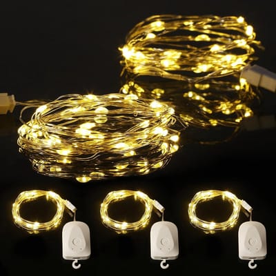 Oplaadbare Lichtslingers 3 Meters - 30 LED - 8 Lichteffecten - IP65 Waterdicht - USB-C - Voor Binnen en Buiten - Warm Wit