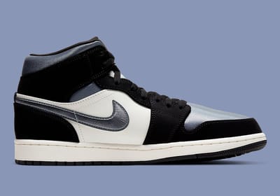 Nike Air Jordan 1 Mid SE - Sneaker - Wit/Zwart/Grijs - Maat 42 - Limited edition