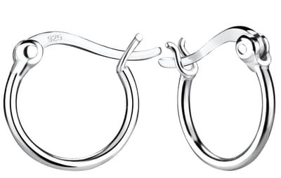 Joy|S - Zilveren oorringen 12 mm - Franse sluiting