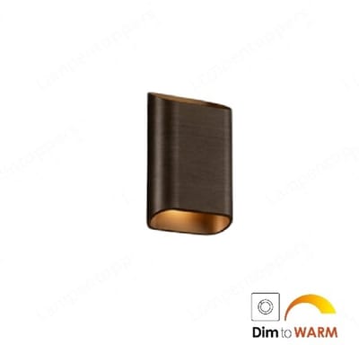 Artdelight Wandlamp Diaz-S Donker Brons Led 2 x 3Watt Dim To Warm