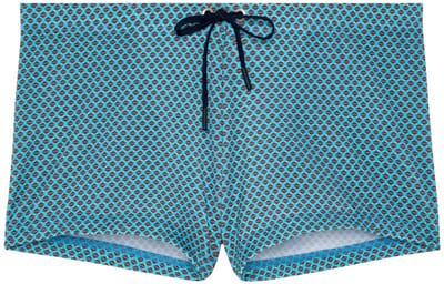 HOM - Cappuccino Swim Short - Blue Print - mannen - S