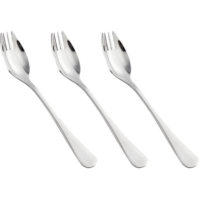 6 Stuks Roestvrijstalen Sporks Picknick Dubbeldoel Lepel Instant Noodle Salade Bestek white