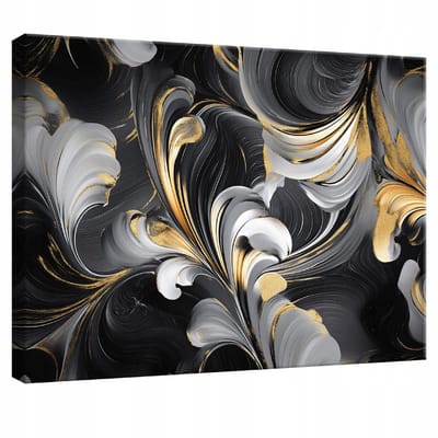 WALLARENA - Canvas schilderij - 100x70 cm - abstract glamour muurdecoratie voor slaapkamer, salon en keuken