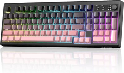 Draadloos Gaming Toetsenbord met RGB, Numeriek Paneel en PBT Keycaps - USB-C, Bluetooth en 2.4G
