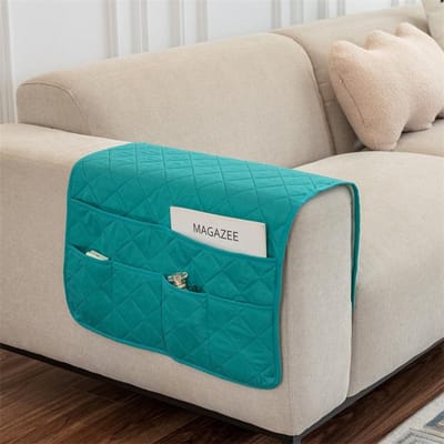 1 st. Effen Kleur Bank Armleuning Hoezen Verwijderbare Stretch Meubel Arm Bank Beschermer Opbergtas Stoelhoes Voor Woonkamer Thuis 1PC 50x90 cm groen