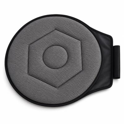 Draaibaar Autokussen - 360 Graden Roterend Zitkussen met Veiligheidsgordel Gesp - Ademend & Ergonomisch Stoelkussen voor Auto, Vrachtwagen en Thuis - grijs