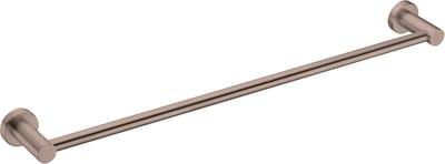 Owen & Finch Handdoekrek Enkel 60 cm – Brushed Satin Bronze | Geborsteld Satijn Brons | Rosé Gold – Luxe Wandmodel – Messing PVD Afwerking – Badkamer Accessoire