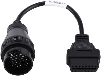 Dailygoody - Diagnostische adapterkabel - OBD2-adapterconnector - Geschikt voor Truck - Zwart - 38-pins naar 16-pins - Adapterkabel voor voertuigdiagn