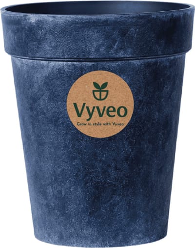 Vyveo - Bloempot Heritage - 32x36 - Donkergrijs (Retro) - Bloempot voor binnen en buiten - Lichtgewicht - Breukbestendig - Vorstbestendig - UV-bestendig