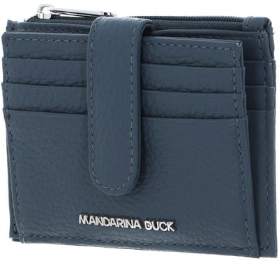 MANDARINA DUCK Leren kaarthoes Mellow Leather Card Case Iron petrol