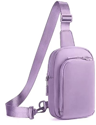 Sounix Crossbody Schoudertas - Crossbody Tas - Voor Dames en Heren - Waterafstotende Schoudertas met Verstelbare Band en Meerdere Vakken - Lichtpaars