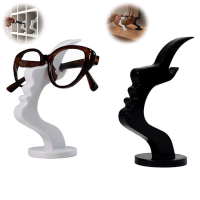 Solidchoice - 2 Stuks Brillenhouder in Gesichtsform voor Desk en Nachttafel