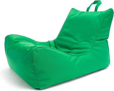 XL Groene Zitzak Fauteuil met Opbergvak en Handvat - Polyester - 80x60x60cm