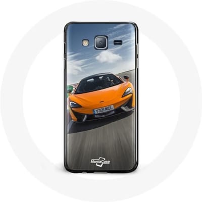 Coque - MANIACASE - Samsung Galaxy J3 2016 - Formule 1 McLaren - Orange - Souple orange