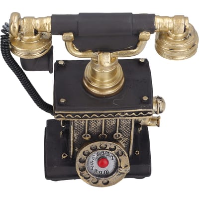 Groot Retro Decoratief Telefoonmodel Vintage Stijl Synthetische Hars Telefoon Huisdecoratie voor Bureau Decoratie Type 2 beige