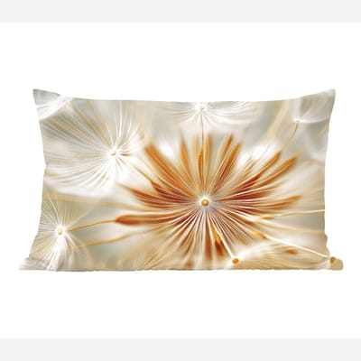 Sierkussens - Kussentjes Woonkamer - 50x30 cm - Paardenbloem - Beige - Abstract - Modern - Natuur