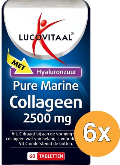 6x Lucovitaal Collageen 2500Mg Pure Marine (60 tabletten)