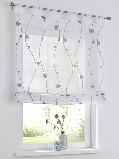 Vouwgordijn met Lussen - Halftransparant en Modern - 100 x 140 cm