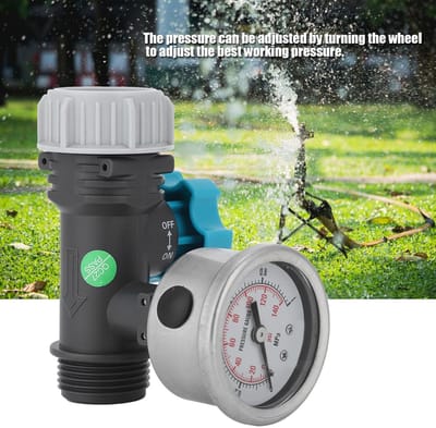 Dailygoods- Waterdrukventiel 140psi/10bar - Drukreduceerventiel - Verstelbare Waterdrukregelaar - G3/4 inch Inlaat/Uitlaat - POM Materiaal - 8,5 x 5 cm Afmetingen - Drukregelaar
