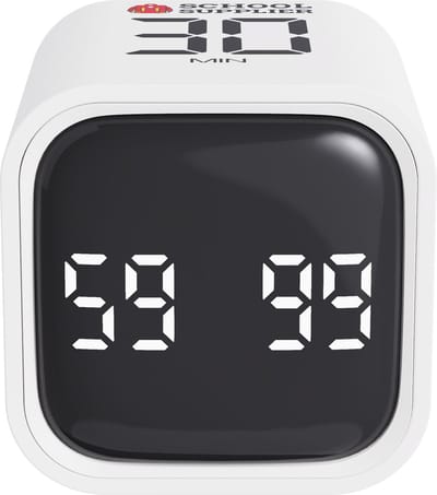School Supplier FLOW - Kubus Timer - Focus Timer - Digitale Afteltimer - USB-C
