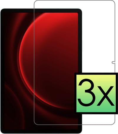 Screenprotector - 3 Stuks - Geschikt voor Samsung Galaxy Tab S9 FE - Extra Sterk - Beschermglas - Gehard Glas - Tempered Glass - Screen Protector - Bescherm Cover