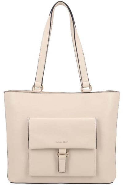 Daniele Donati Zola Grote Schoudertas Dames - Imitatieleer - Beige