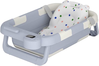 Dailygoods- Babybadkuip Opvouwbaar - Antislip Badkussen - Draagbaar - BPA-vrij - Veilig Gebruik - Ergonomisch Ontwerp - Babybadje
