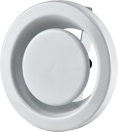 Ø 100 mm Afvoerlucht Schotelventiel met Klemveren - Ronde Ventilatieventielen van Staal