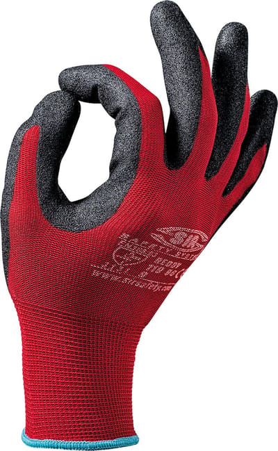 SIR SAFETY REDDY Werkhandschoenen Rood Tuinhandschoenen - Nitril - Ademend Antislip - 12 Stuks