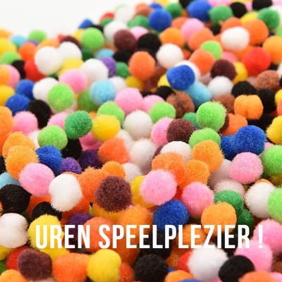 Allernieuwste.nl® 300 STUKS MiniPompons 20 mm - Mix Kleur Knutsel Pompons - DHZ Handwerken Knutselen -300 stuks 20 mm / 2 cm