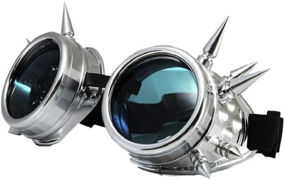 Dailygoods- Goggles UV400 Bescherming - Cyber Spikes - Zwart - Inclusief 3 Verwisselbare Lenzen - Geschikt voor Zonneweer - 30 Dagen Geld Terug Garantie - Zonnebril