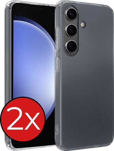 Hoesje - 2 Stuks - Geschikt voor Samsung Galaxy S23 FE - Sterk & Shockproof - Telefoonhoes - Back Cover - Case Siliconen - Telefoon Hoes - Transparant