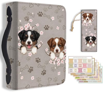 Dailygoods- Bijbelhouder met handvat - Bijbelhoes - PU Leer - Bladwijzer - Opbergtas - Afmetingen 28,5x20,5x5,9 cm