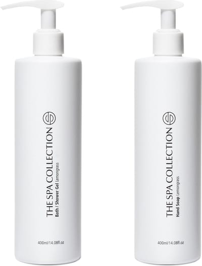 The Spa Collection Lemongrass - Body Wash + Handzeep - Milde formulering - 400 ml pompfles - Set van 2 stuks