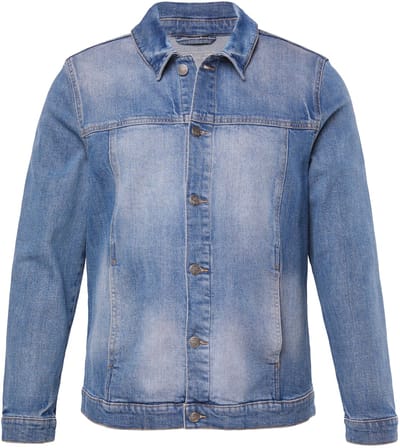 STHUGE - Heren - jeansjack vintage look knoopsluiting tot 8XL - Blue stone - Maat 4XL