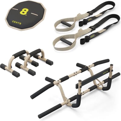Centr by Chris Hemsworth Strength Training Kit 4 in 1 - 1x Pull Up Bar - 1x Set Push Up Handles - 1x Sandbag - 1x Suspension Trainer - Thuis fitness